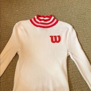 Wilson White and Pink Turtleneck